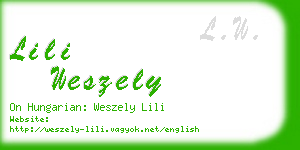 lili weszely business card